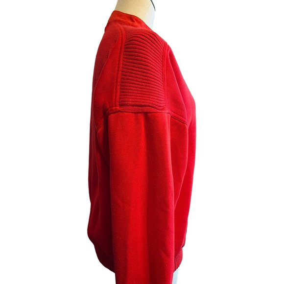 VINTAGE Copper Cove Red 80's Sweater Sweatshirt Fleece Medium - Picture 6 of 13